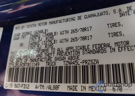 2024 Toyota Tacoma Trd Off Road 4Wd z USA, uszkodzony, nr VIN 3TYLB5JN3RT011149